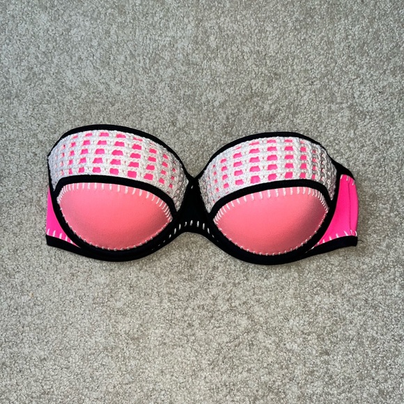 Victoria Secret Crochet Bandeu Swim Top | Size 32DD - Picture 2 of 5